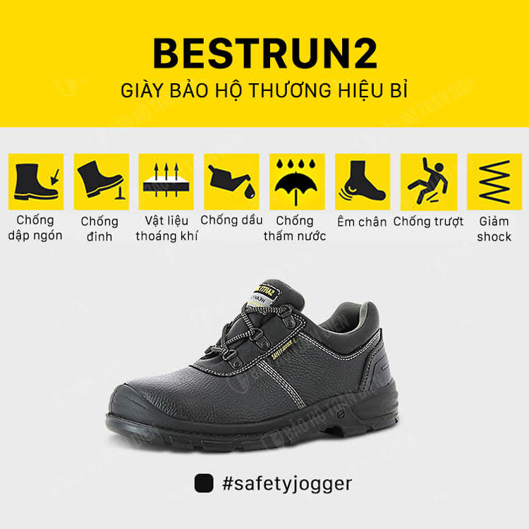 Giày bảo hộ Safety Jogger Bestrun2 S3 - Tặng 1 đôi vớ nam cao cấp